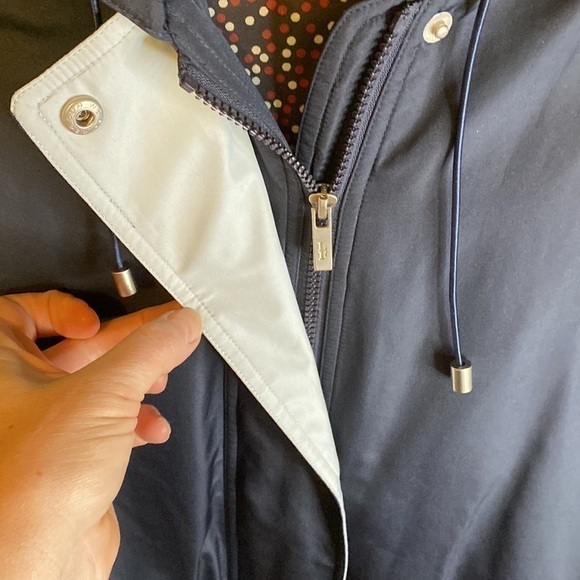 London Fog Emilia Navy & Grey Zip Up Hooded Jacket Size L - Picture 8 of 14